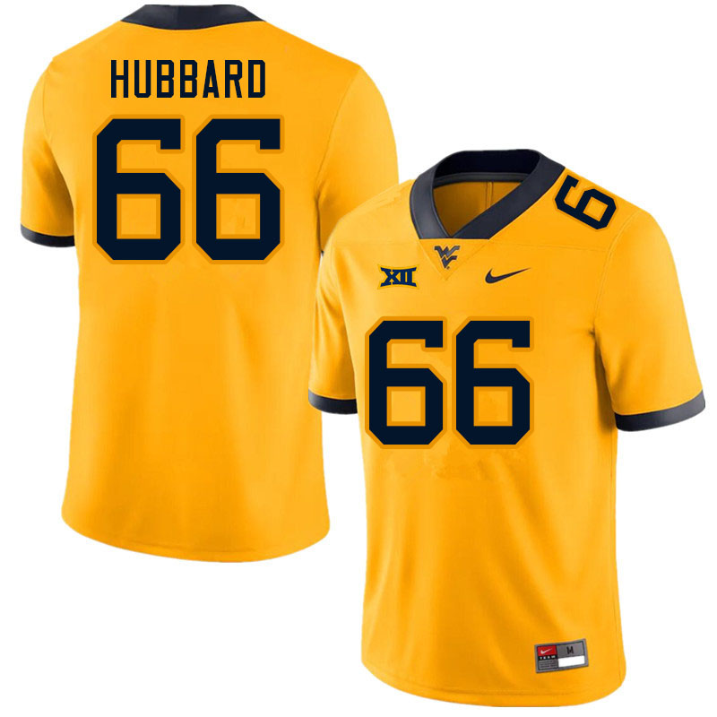 Men #66 Ja'Quay Hubbard West Virginia Mountaineers College Football Jerseys Sale-Gold